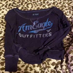American Eagle Long sleeve waffle shirt